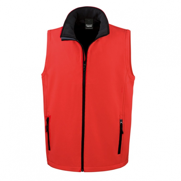 Printable Softshell Bodywarmer Red/Black XL - Red/black