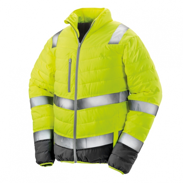 Soft Padded Safety Jacket Yellow/Grey 3XL