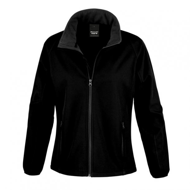 Womens Printable Softshell Black L
