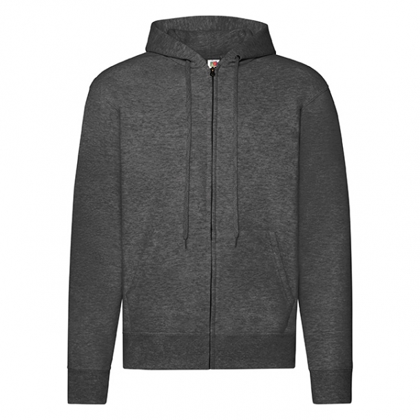Zip Through Hooded Sweat 60/40 Dark Heather Grey M