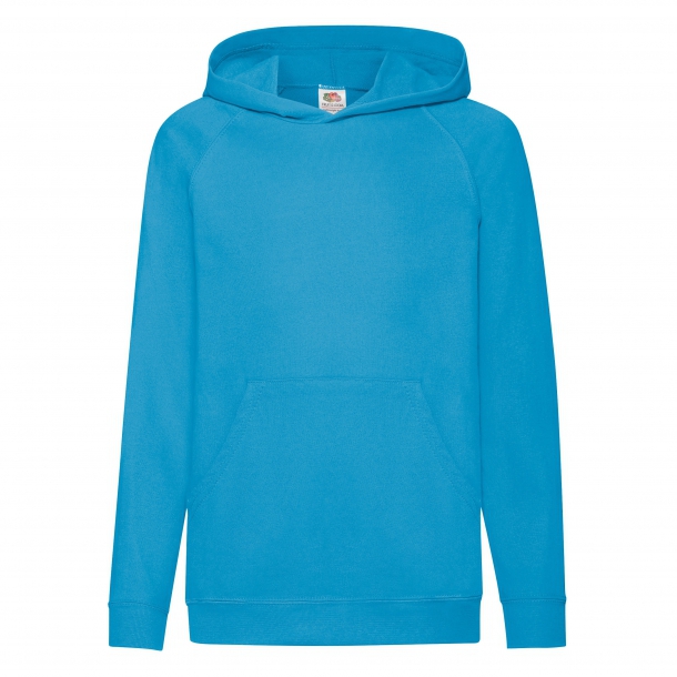Kids Lightweight Hooded Sweat Azure Blue 5-6 (116)