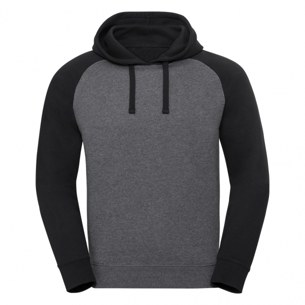 Authentic Hooded Baseball Sweat CarbMelang/Black S