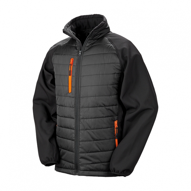 Black Compass Softshell Jacket Black/Orange M