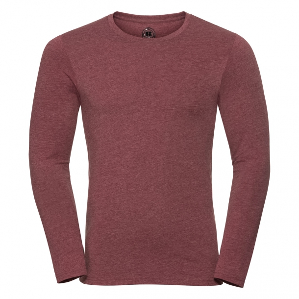 Mens L/S HD Tee Maroon Marl S