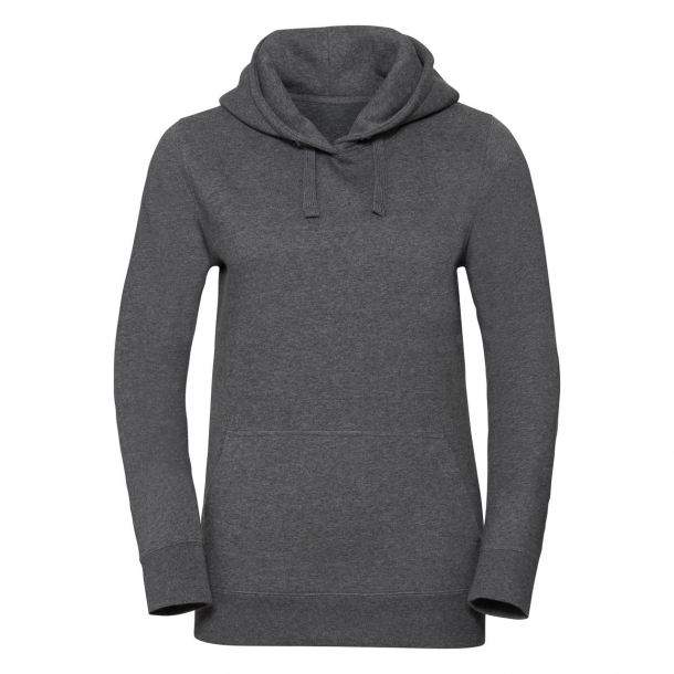 Ladies Authentic Mlng Hooded Sweat 77/23 Carbon S - Carbon melange