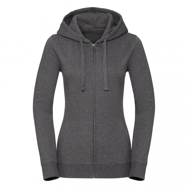 Ladies Auth Melange Zi Hood Sweat 80/20 Carbon S