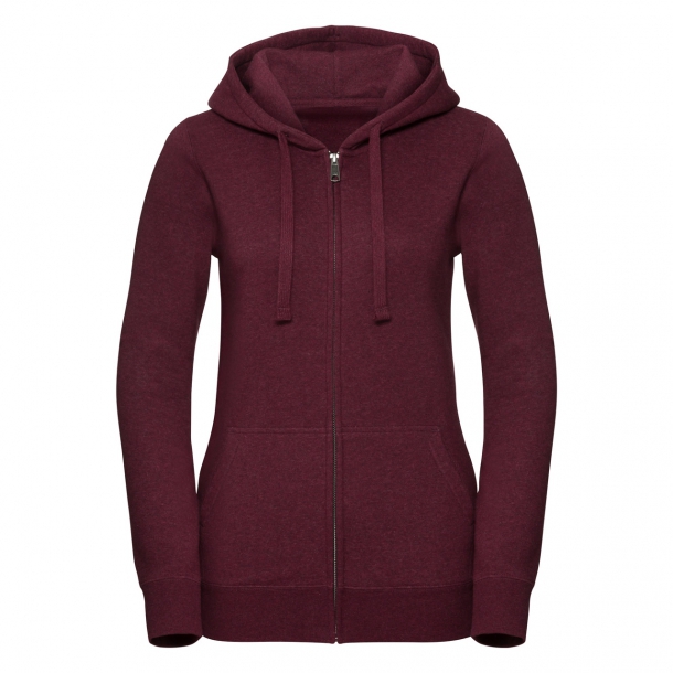 Ladies Auth Melang Zi Hood Sweat 80/20 Burgundy XS
