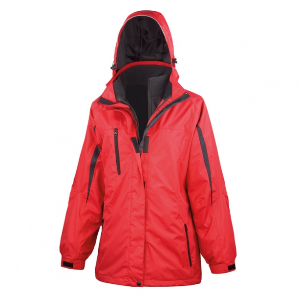 Womens 3-in-1 Journey Jacket Red/Black L