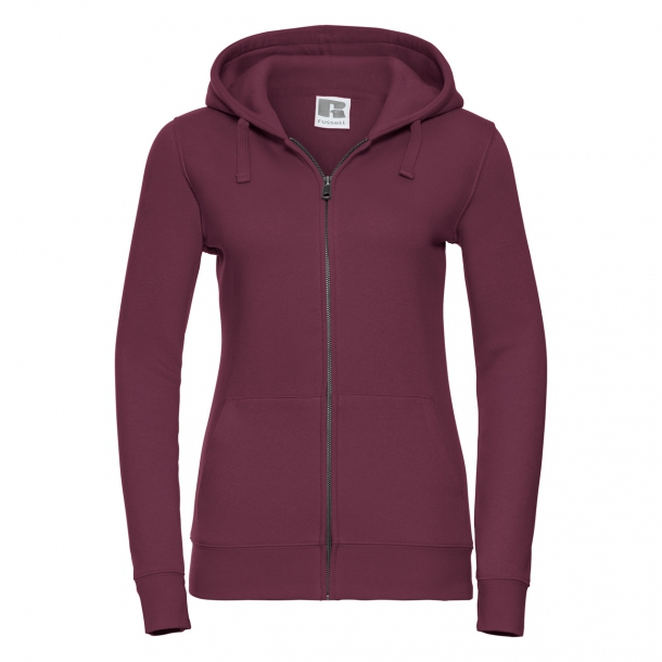 Ladies Authentic Zip Hooded Sweat 80/20 Burgund XS