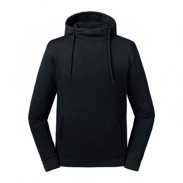Adults Pure Organic Hooded Sweat Black XS