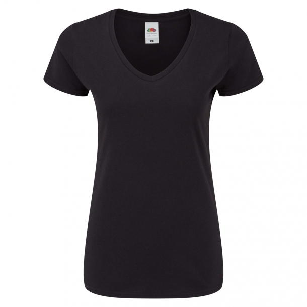 Ladies Iconic 150 V-Neck T Black XL
