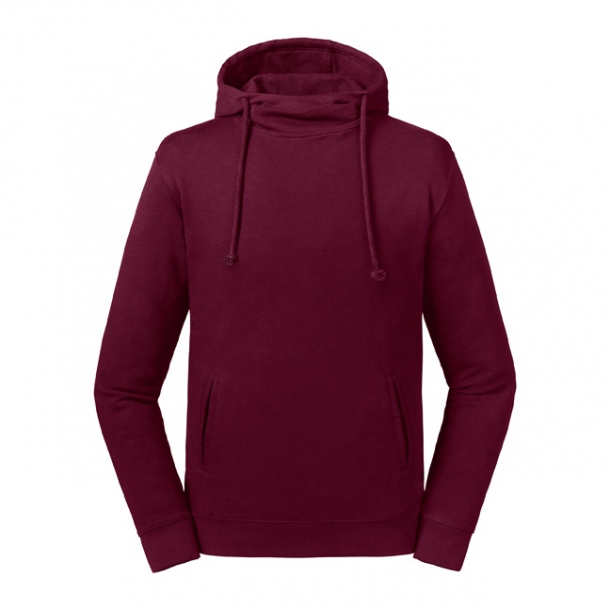 Adults Pure Organic Hooded Sweat Burgundy S
