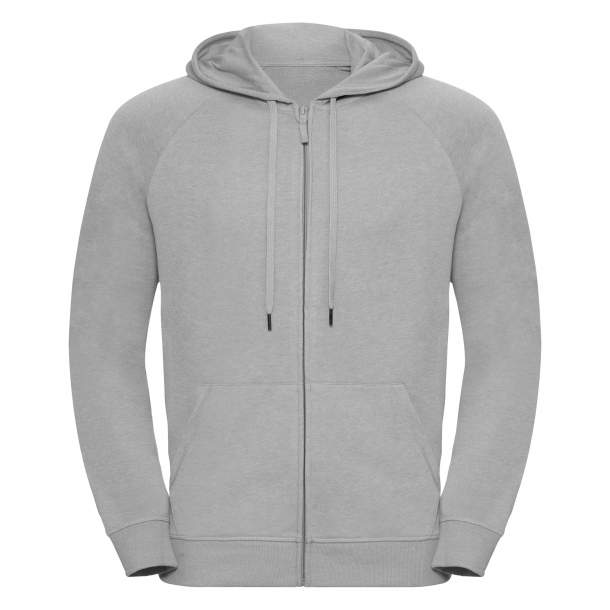 Mens HD Zipped Hood Sweat 65/35 Silver Marl XS