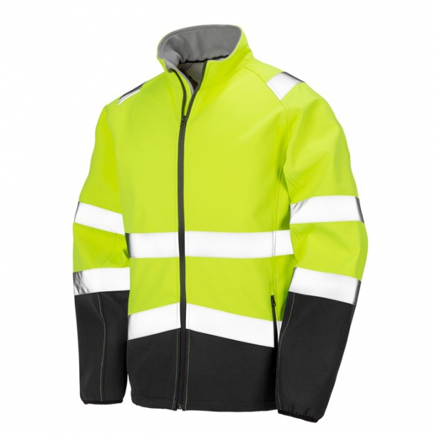 Printable Safety Softshell Jacket Yellow/Black S