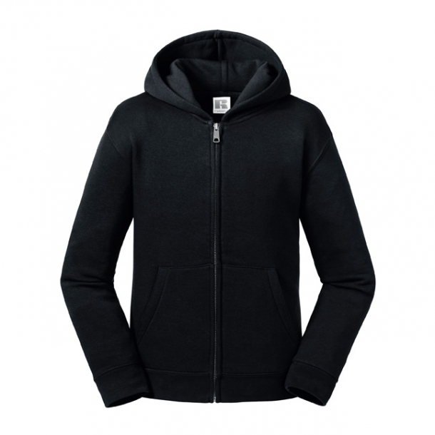 Kids Authentic Zip Hooded Sweat Black 5-6 (116)