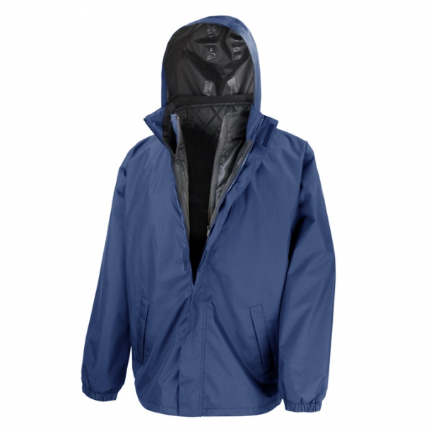 3-in-1 Jacket with Quilted Bodywarmer Navy XS