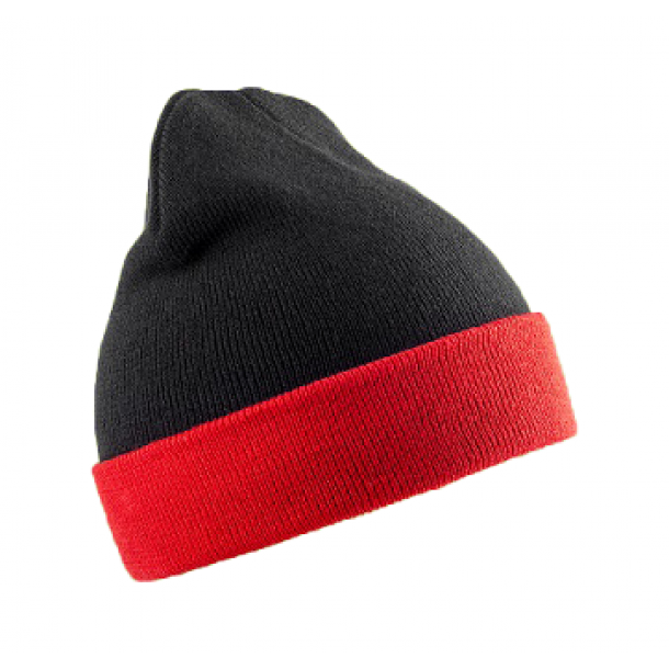 Recycled Compass Beanie Black/Red