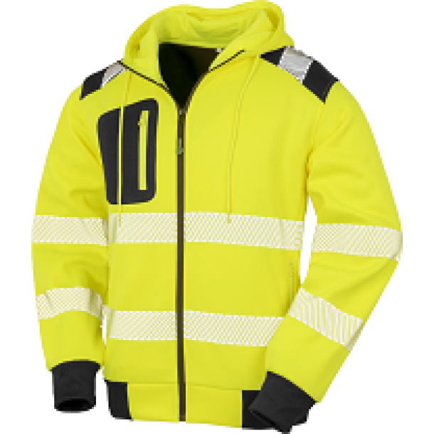 Safe-Guard Recycled Sweat Hoody Yellow/Black L