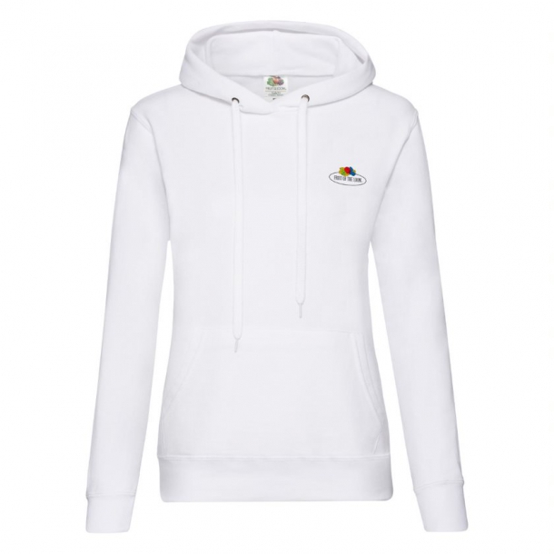 Ladies Vintage Hooded Sweat White M