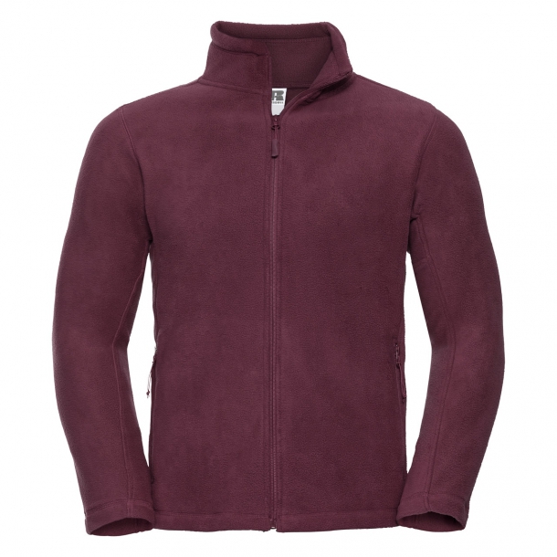 Mens Full Zip Outdoor Fleece Burgundy XS