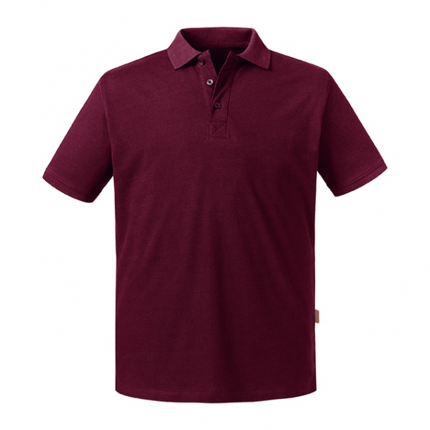 Mens Pure Organic Polo Burgundy 2XL
