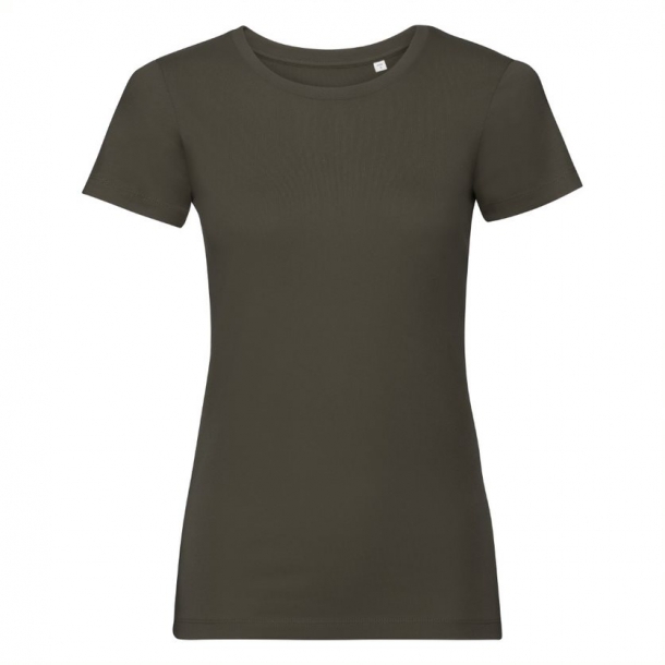Ladies Authentic Tee Pure Organic Dark Olive XS
