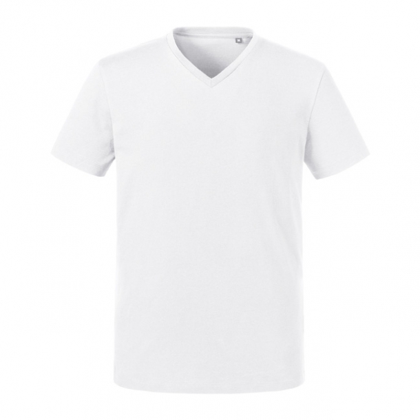 Mens Pure Organic V-Neck Tee White S