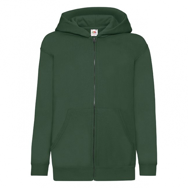 Kids Zip T. Hooded Sweat 80/20 B. Green 12-13(152)