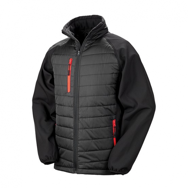 Black Compass Softshell Jacket Black/Red XL