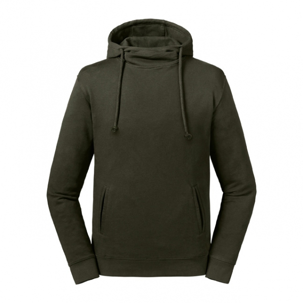 Adults Pure Organic Hooded Sweat Dark Olive S