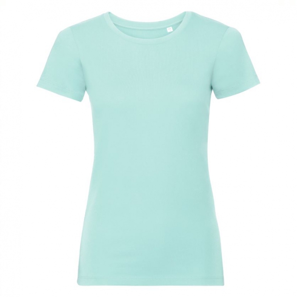 Ladies Authentic Tee Pure Organic Aqua XS
