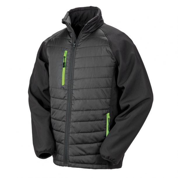 Black Compass Softshell Jacket Black/Lime S