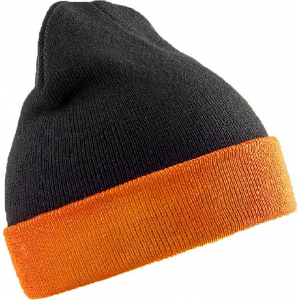 Recycled Compass Beanie Black/Orange
