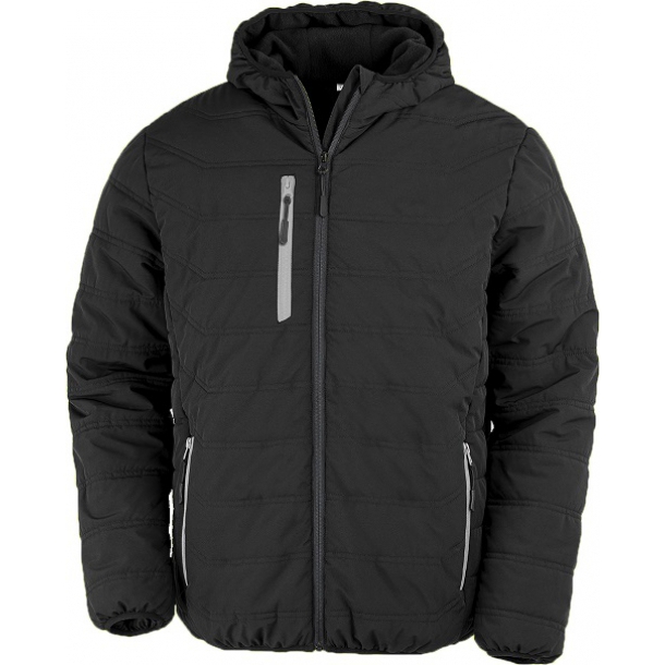 Black Compass Padded Winter Jacket Black/Grey L