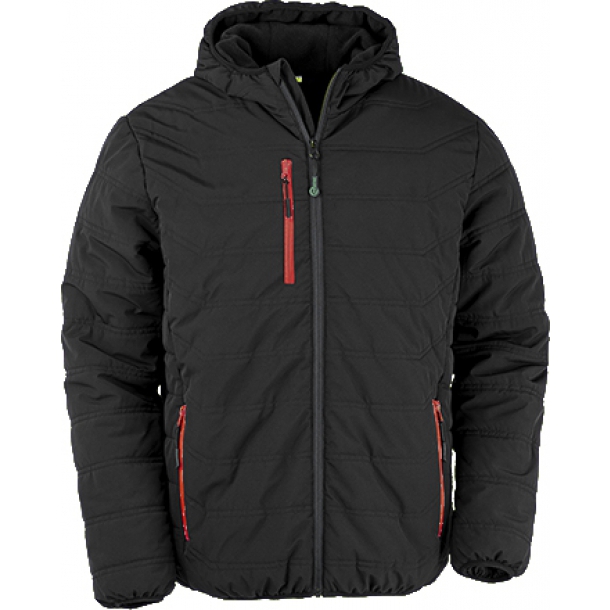 Black Compass Padded Winter Jacket Black/Red M