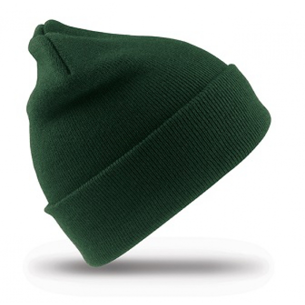 Wooly Ski Hat Bottle Green