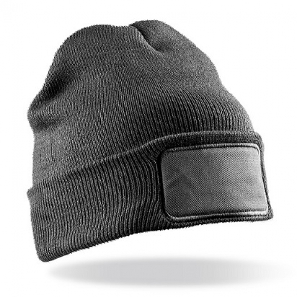 Double Knit Printers Beanie Grey U - Grey