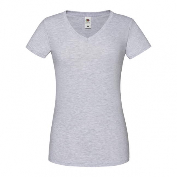 Ladies Iconic 150 V-Neck T Heather Grey XS