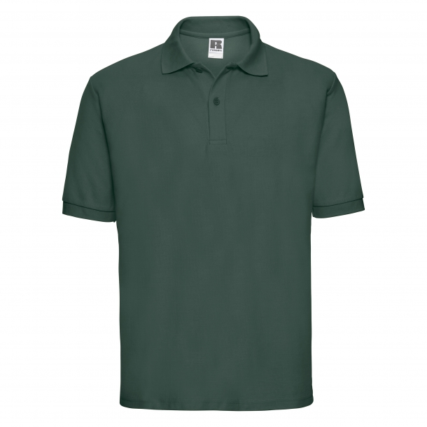 Mens Classic Polycotton Polo Bottle Green L - Bottle green