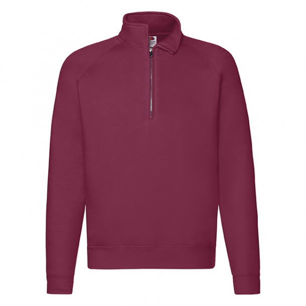 Zip-Neck Sweat 70/30 Burgundy XL