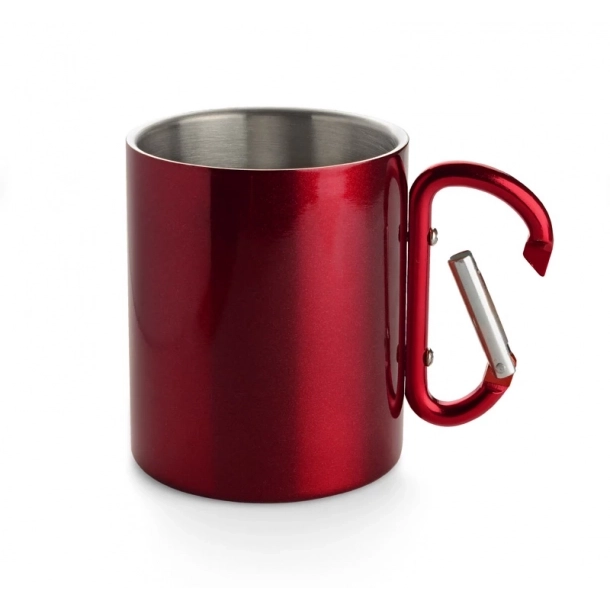 Kubek z karabińczykiem CAMP - Czerwony
