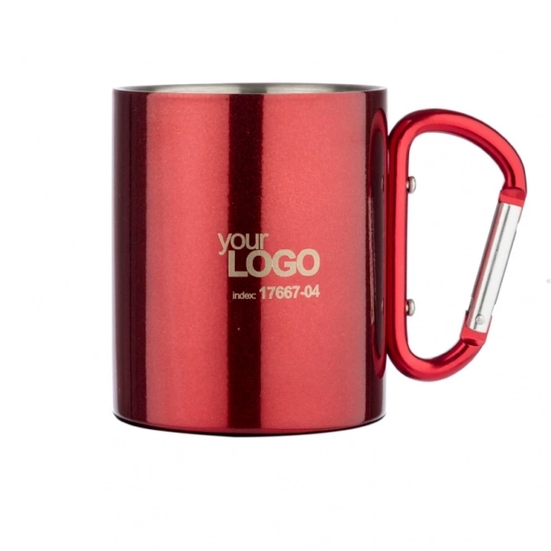 Kubek z karabińczykiem CAMP - Czerwony