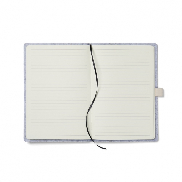 Notatnik A5 VINGA Albon, filc z recyklingu