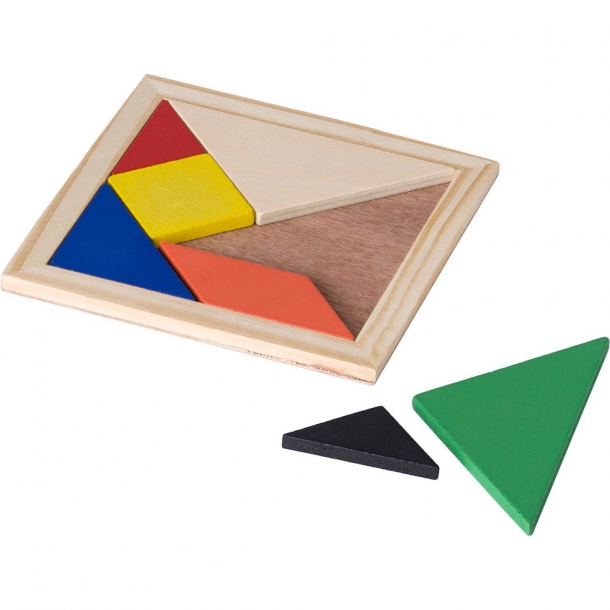 Puzzle tangram, 7 el. - Brązowy