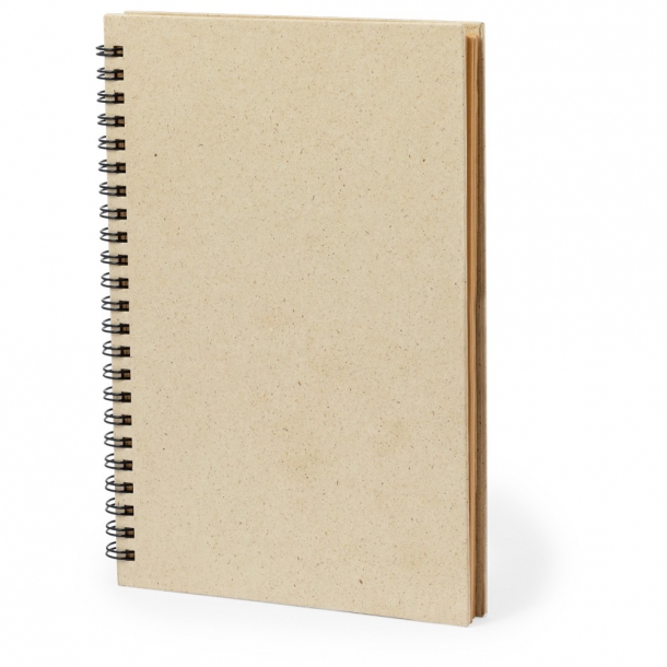 Notatnik ok. A5 z papieru z trawy