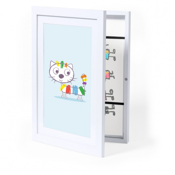 Ramka do przechowywania rysunków ok. A4, ramka do zdjęć - Biały