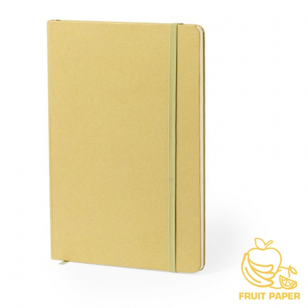 Notatnik ok. A5 z kartonu z recyklingu i papieru z owoców