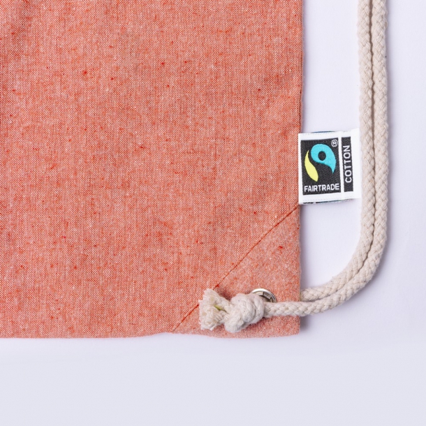 Worek ze sznurkiem z bawełny z recyklingu, torba na zakupy