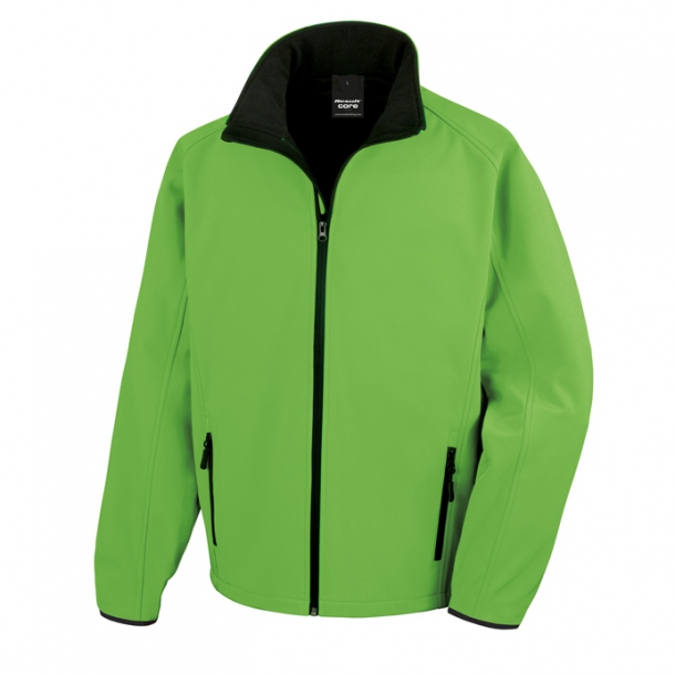 Printable Softshell Vivid Green/Black XL