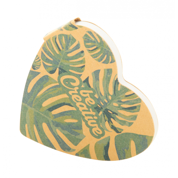 CreaStick Heart Eco - personalizowany notatnik z kartkami samoprzylepnymi